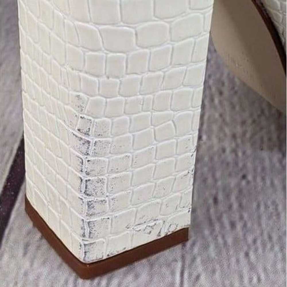 PrettyLittleThing White Croc Block Heel Point Boot - image 10