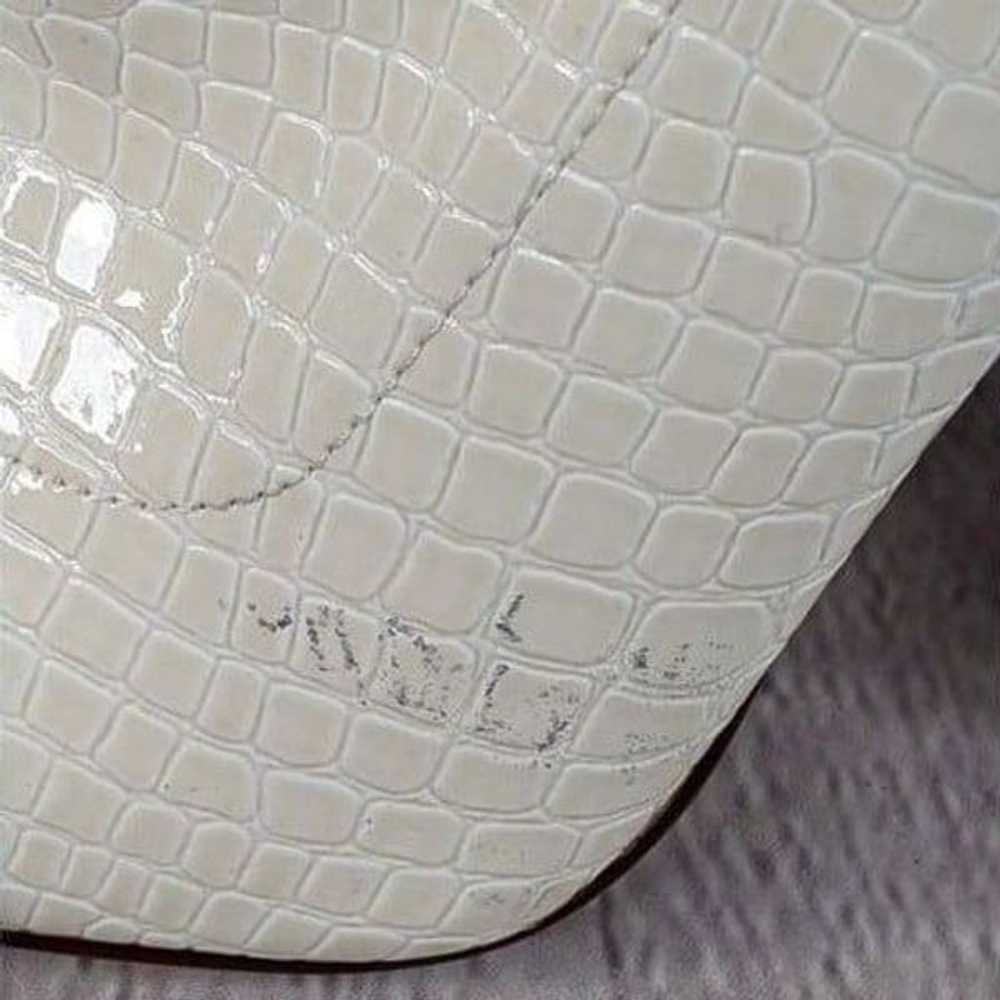PrettyLittleThing White Croc Block Heel Point Boot - image 9