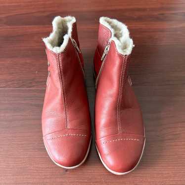 Brand new Cloud red leather boots. Sz 8 - image 1