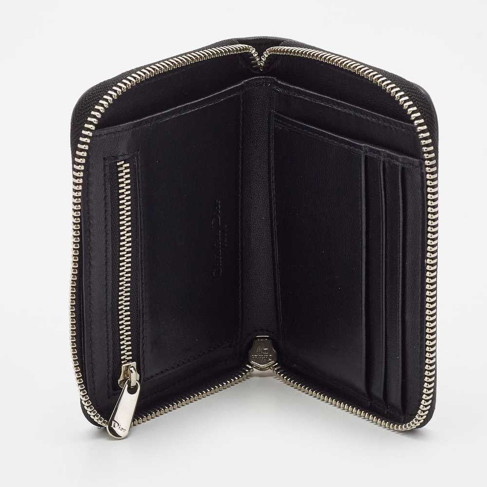 Dior DIOR Black Cannage Leather Lady Zip Compact … - image 2