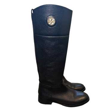 Tory Burch Junction Tall Riding Boots Black Tumble