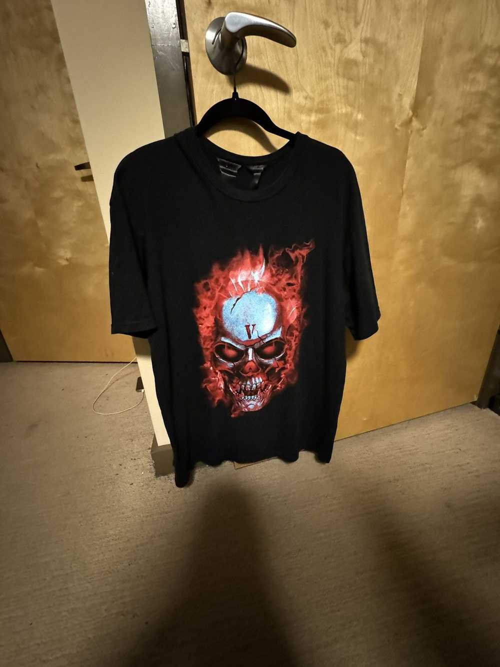 Vlone VLone Red Flames Skull t-shirt - image 1