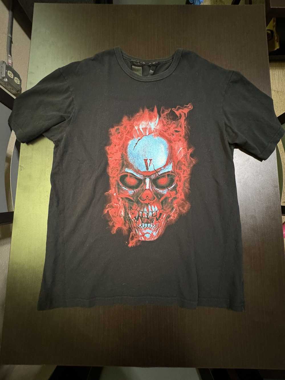 Vlone VLone Red Flames Skull t-shirt - image 7