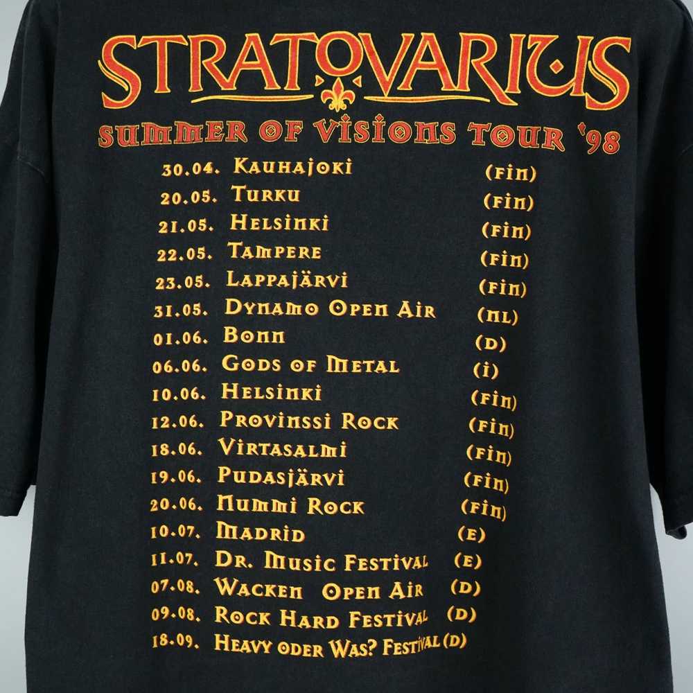 Band Tees × Rock T Shirt × Vintage 1998 Stratovar… - image 7