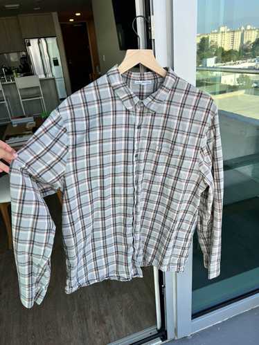 James Perse James Perse Plaid Button Up Shirt Size