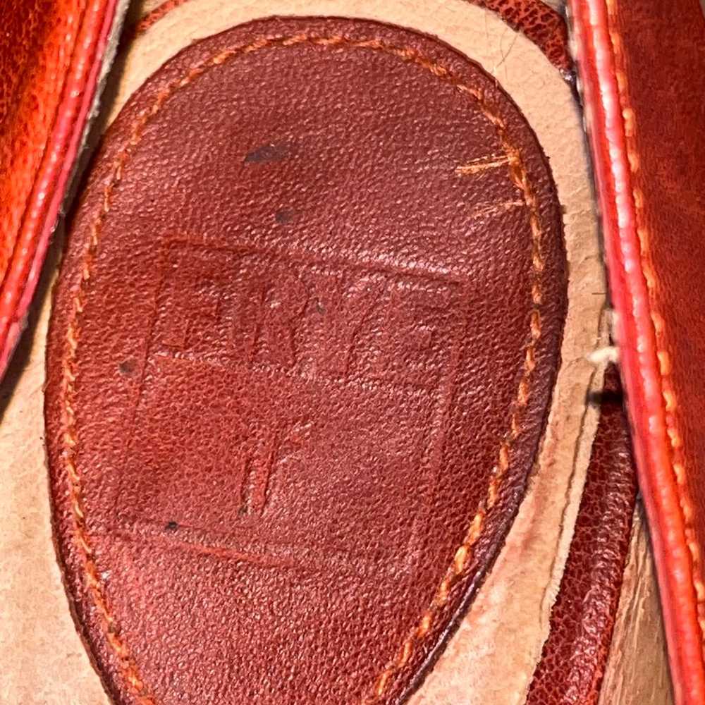 Women’s Frye Red Orange Ada Peep Pleated Heel Pum… - image 6