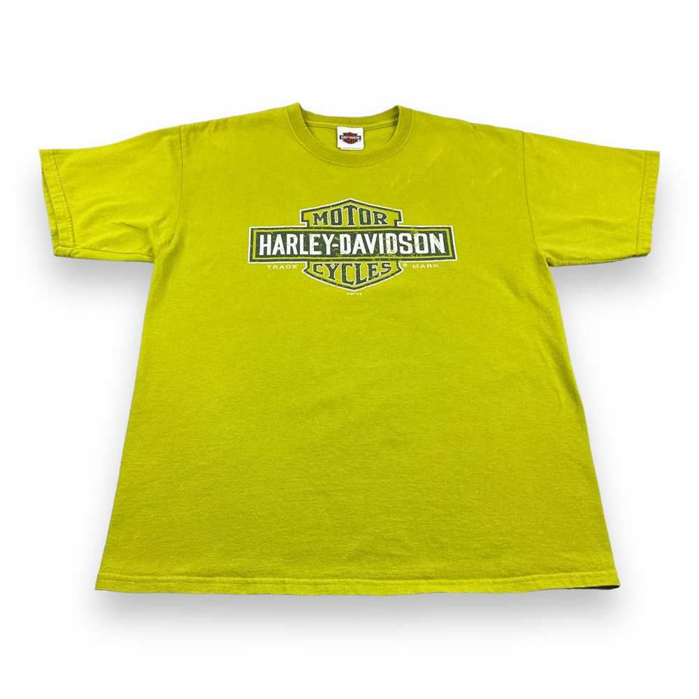 Harley Davidson Harley Davidson Shirt Green Motor… - image 1