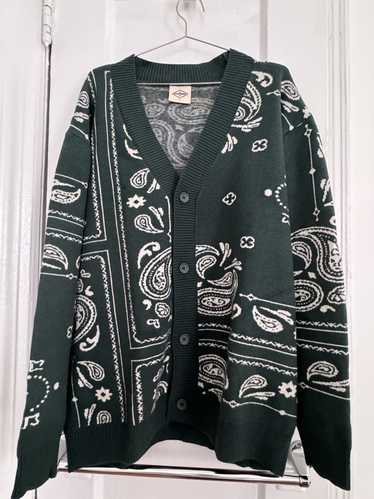 Standard Oversized Paisley Print Cardigan