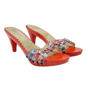 Marc Jacobs wooden Floral Mules - Size 38 / US 7.5
