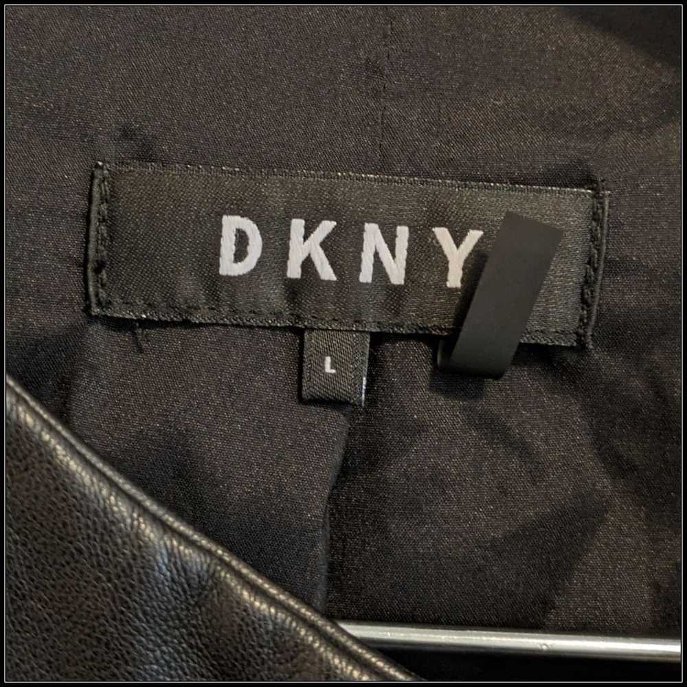 DKNY DKNY Faux Leather Asymmetrical Zip Up Moto J… - image 9