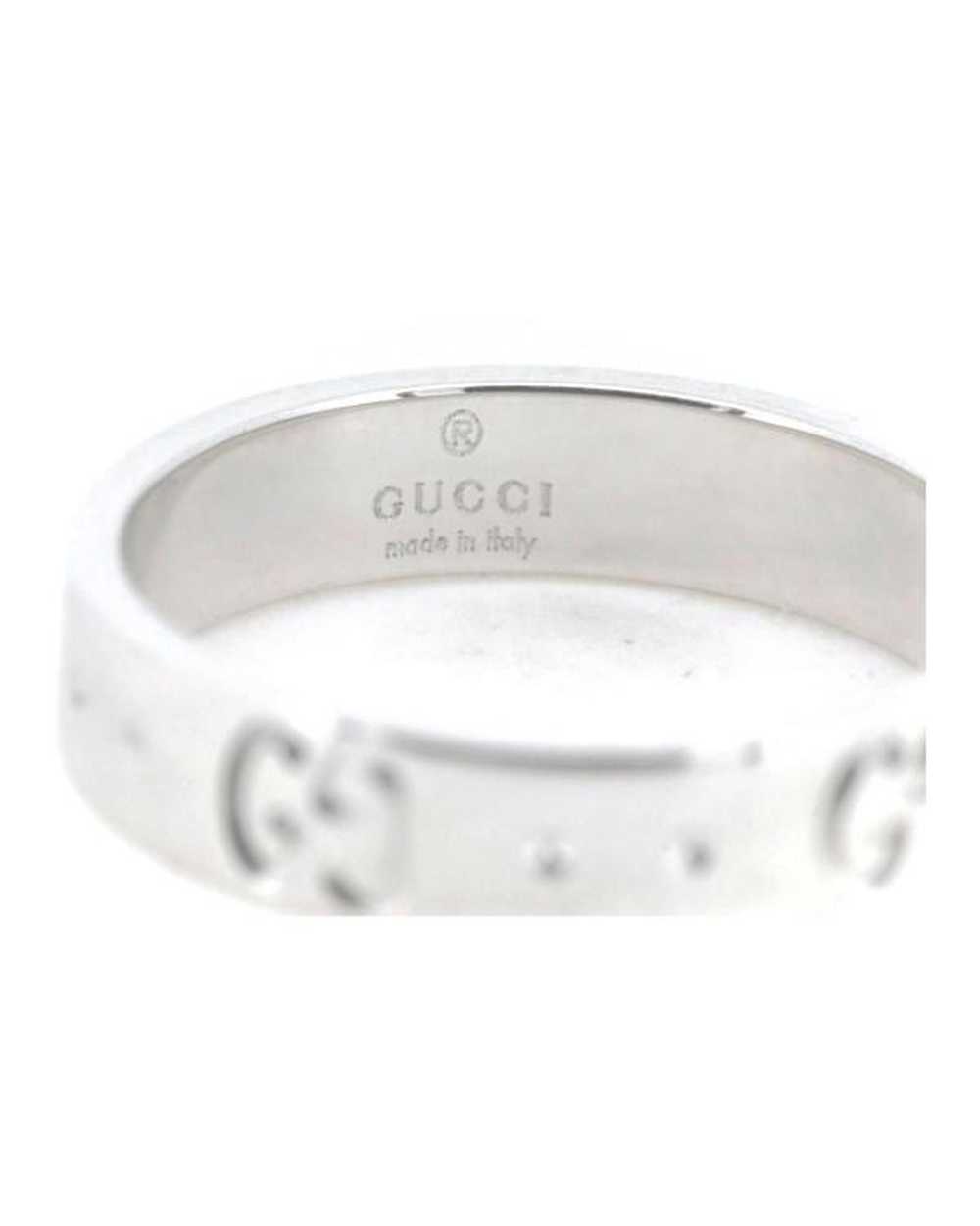 Gucci 18K Silver GG Icon Ring in Excellent Condit… - image 3