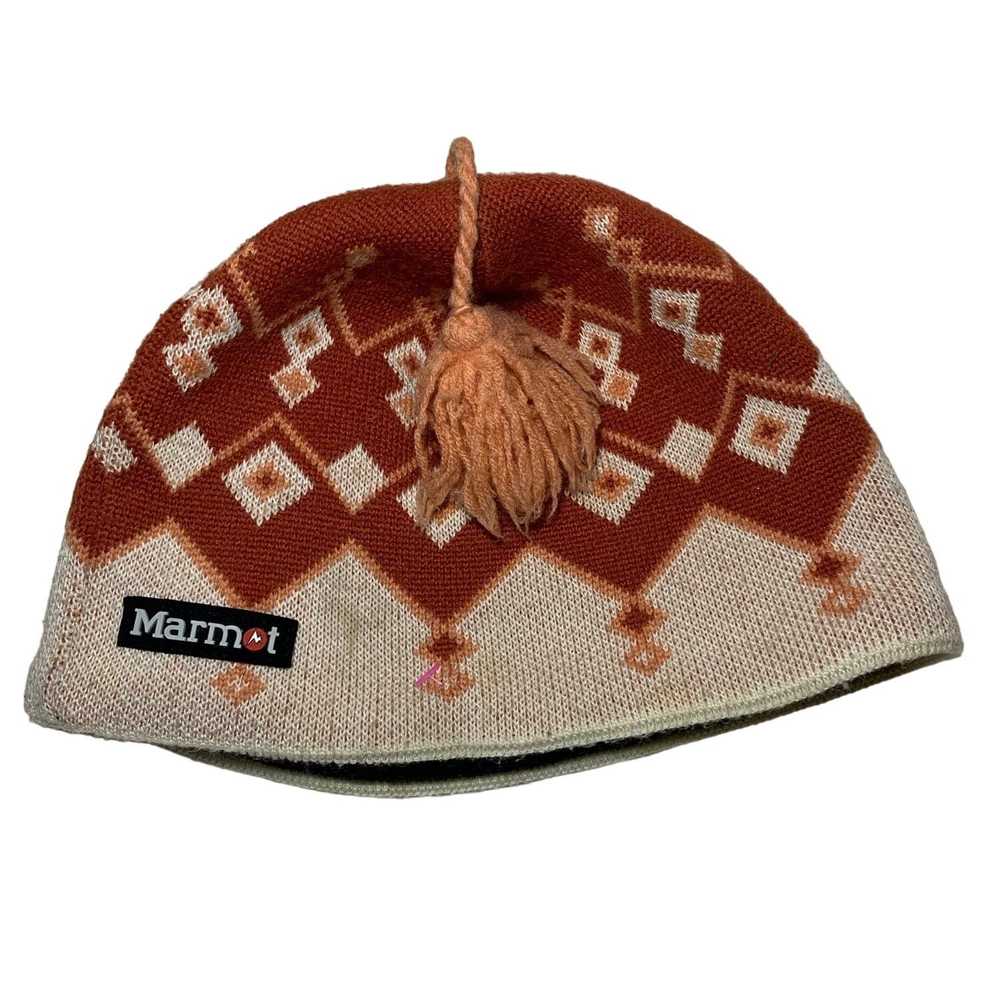 Marmot Marmot wool blend beanie hat with tassel - image 1