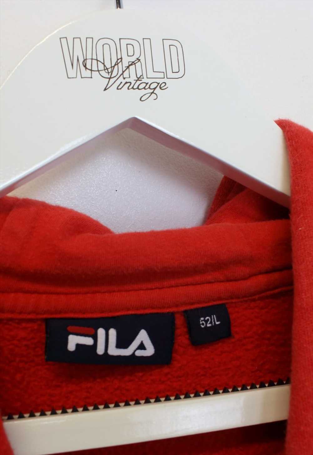 Vintage Fila hoodie in red. Best fits L - image 3