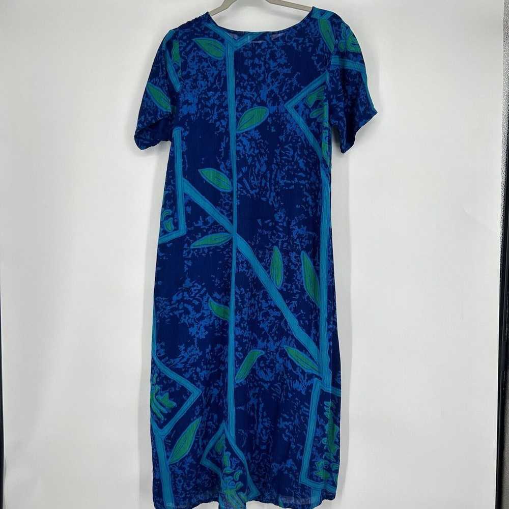 La Cera Gauzy Midi Shift Dress Boho Art To Wear B… - image 5