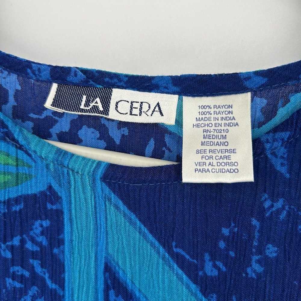 La Cera Gauzy Midi Shift Dress Boho Art To Wear B… - image 8