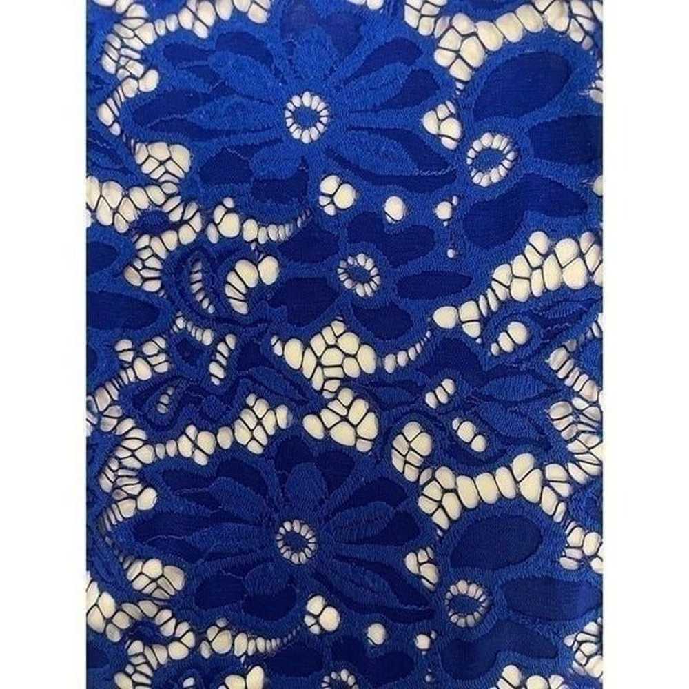 Belle Badgley Mischka Blue Lace Overlay Drop Wais… - image 4