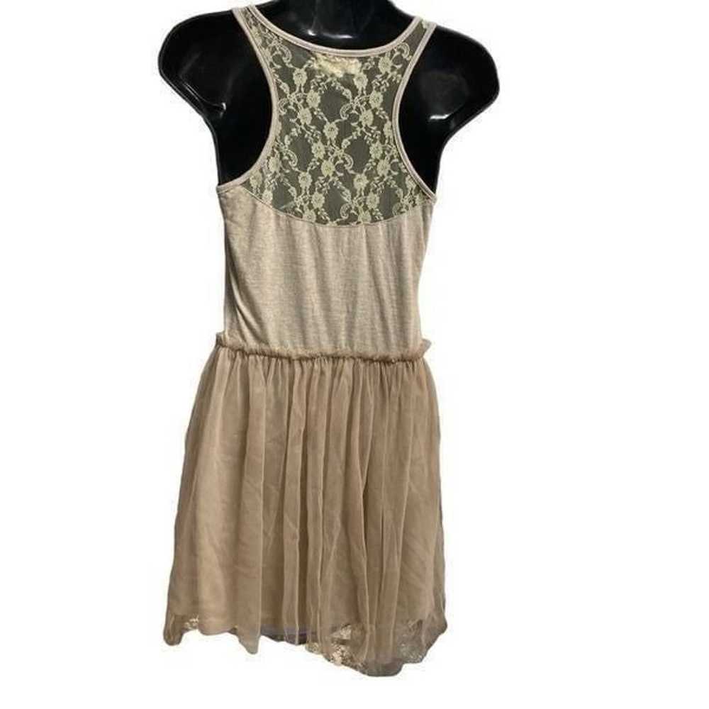 Anthropologie A’Reve Tulle Beige Sleeveless Dress… - image 2