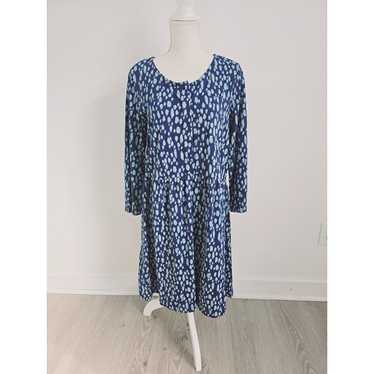 Fat Face Indigo Blue Nina Animal Print Long Sleev… - image 1