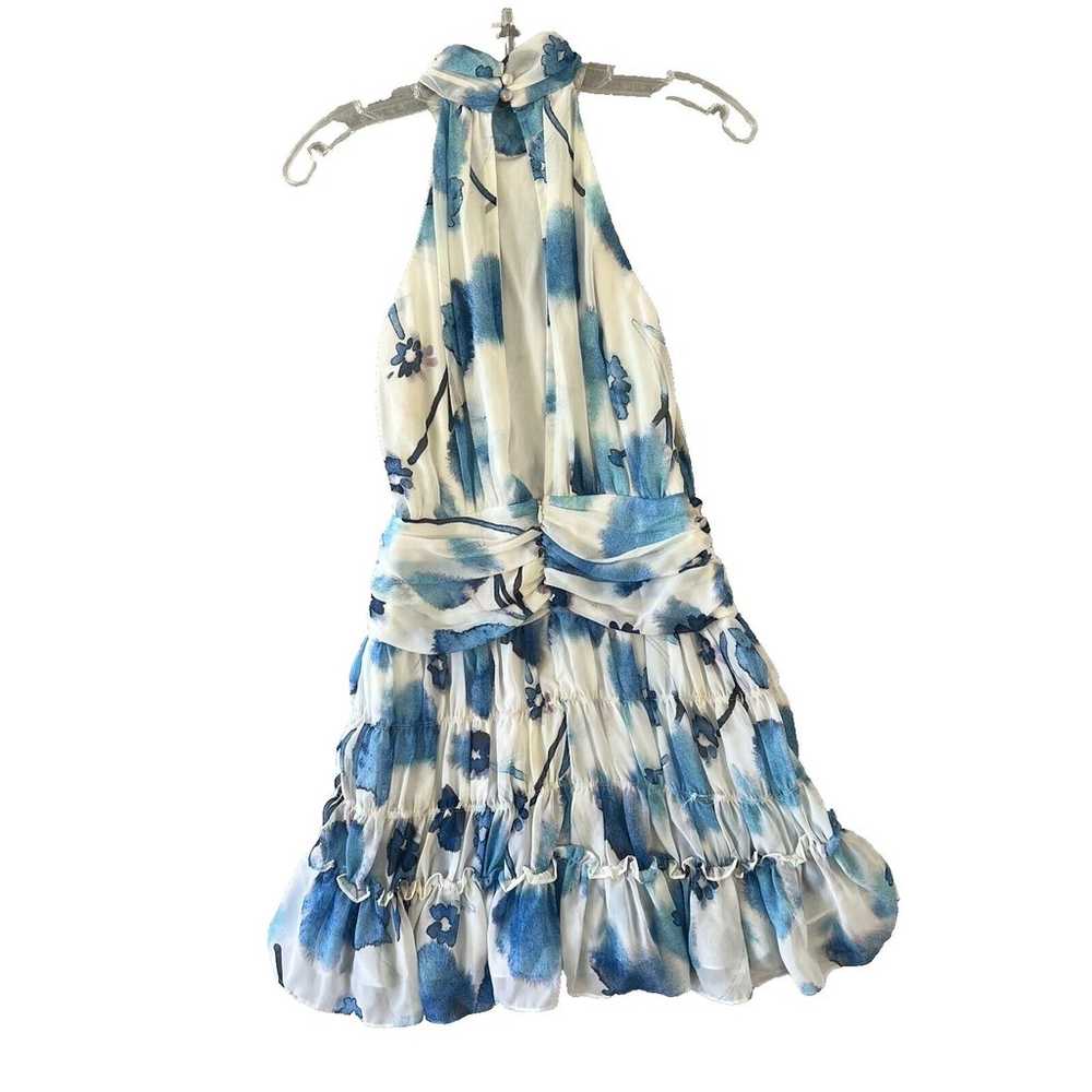 The Sang Womens Blue Floral Flowy Dress Size M Su… - image 2