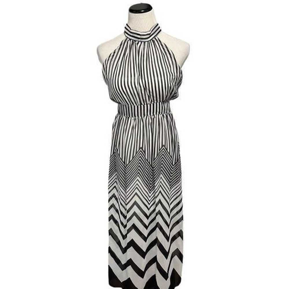 Striped & Chevron Maxi Dress Sz M - image 3
