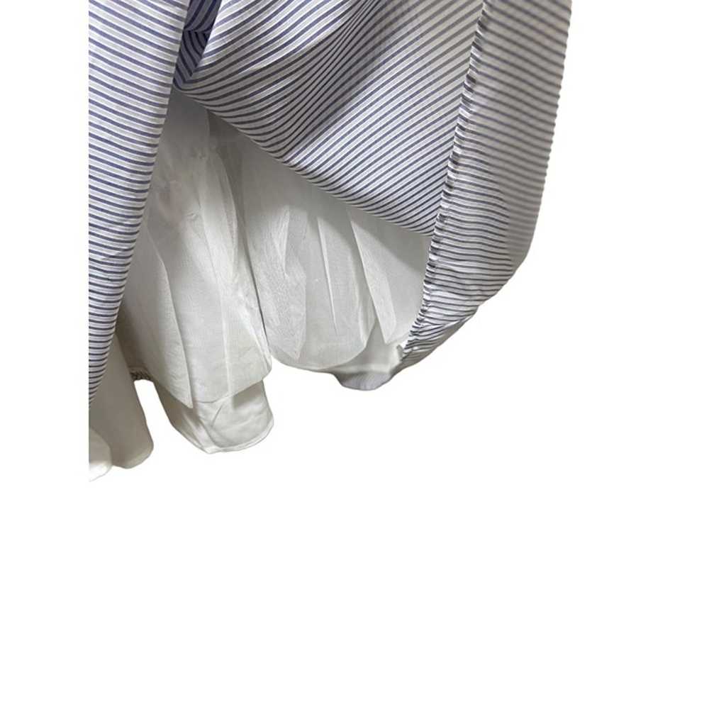 ModCloth Fit & Flare V Neck Dress Blue Size L Coa… - image 10