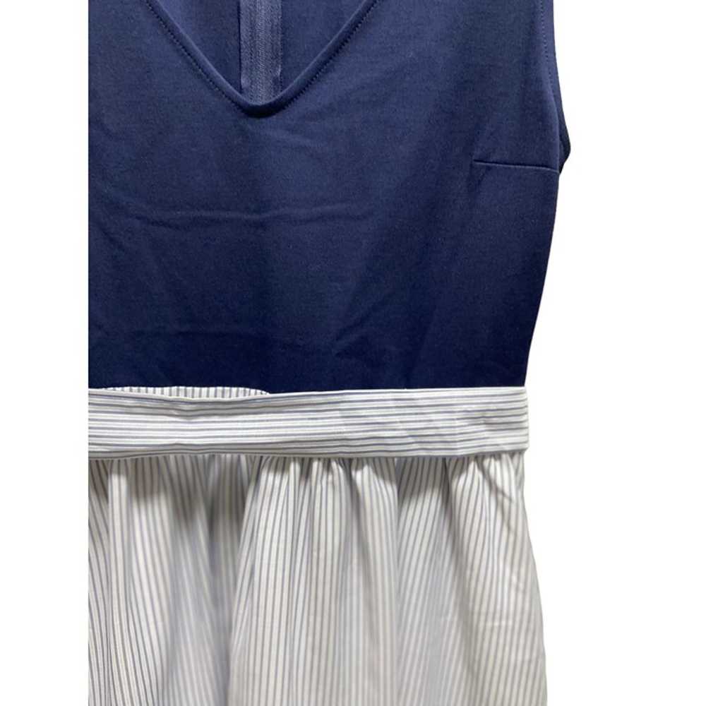 ModCloth Fit & Flare V Neck Dress Blue Size L Coa… - image 8