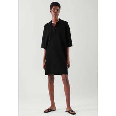 COS Black Knitted Polo Dress size Small - image 1