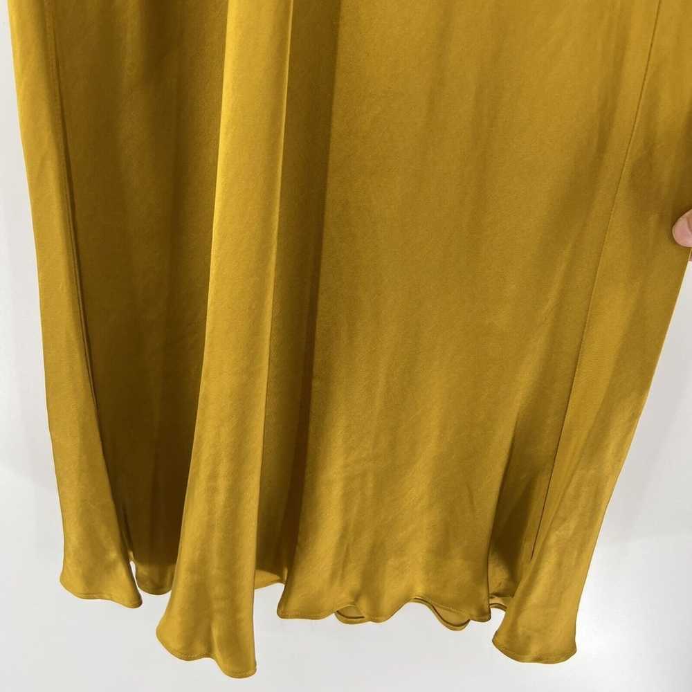 Zara Mustard Yellow Gold Satin Midi Slip Dress Wo… - image 8