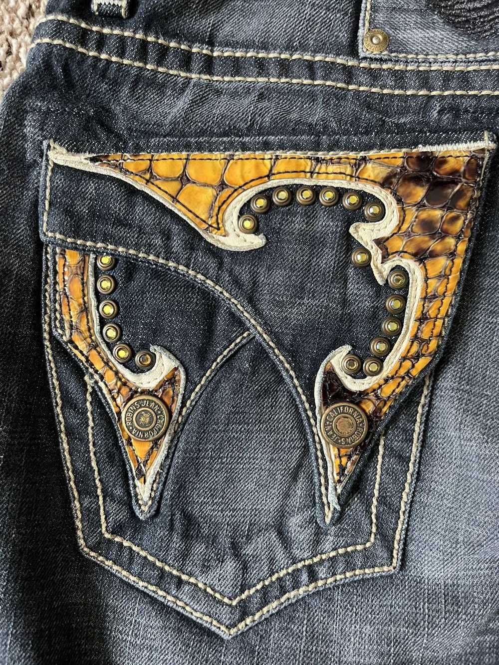 Robins Jeans Robin’s Jean Yellow Python Double Fl… - image 3