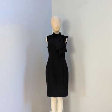 Harper Rose Tie-Neck Black Sheath Dress