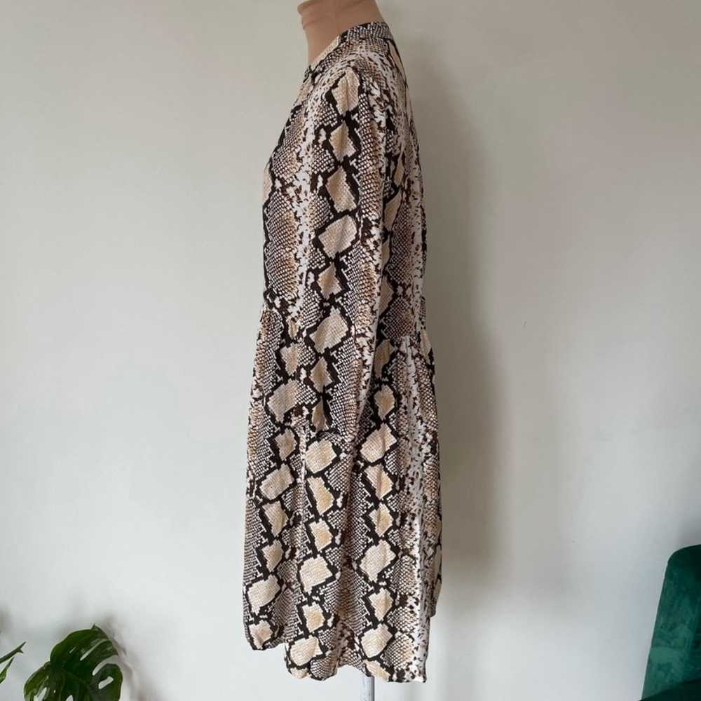 Anthropologie Maeve Juno Snake Print V-Neck 3/4 S… - image 2