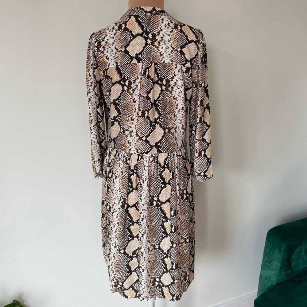 Anthropologie Maeve Juno Snake Print V-Neck 3/4 S… - image 3