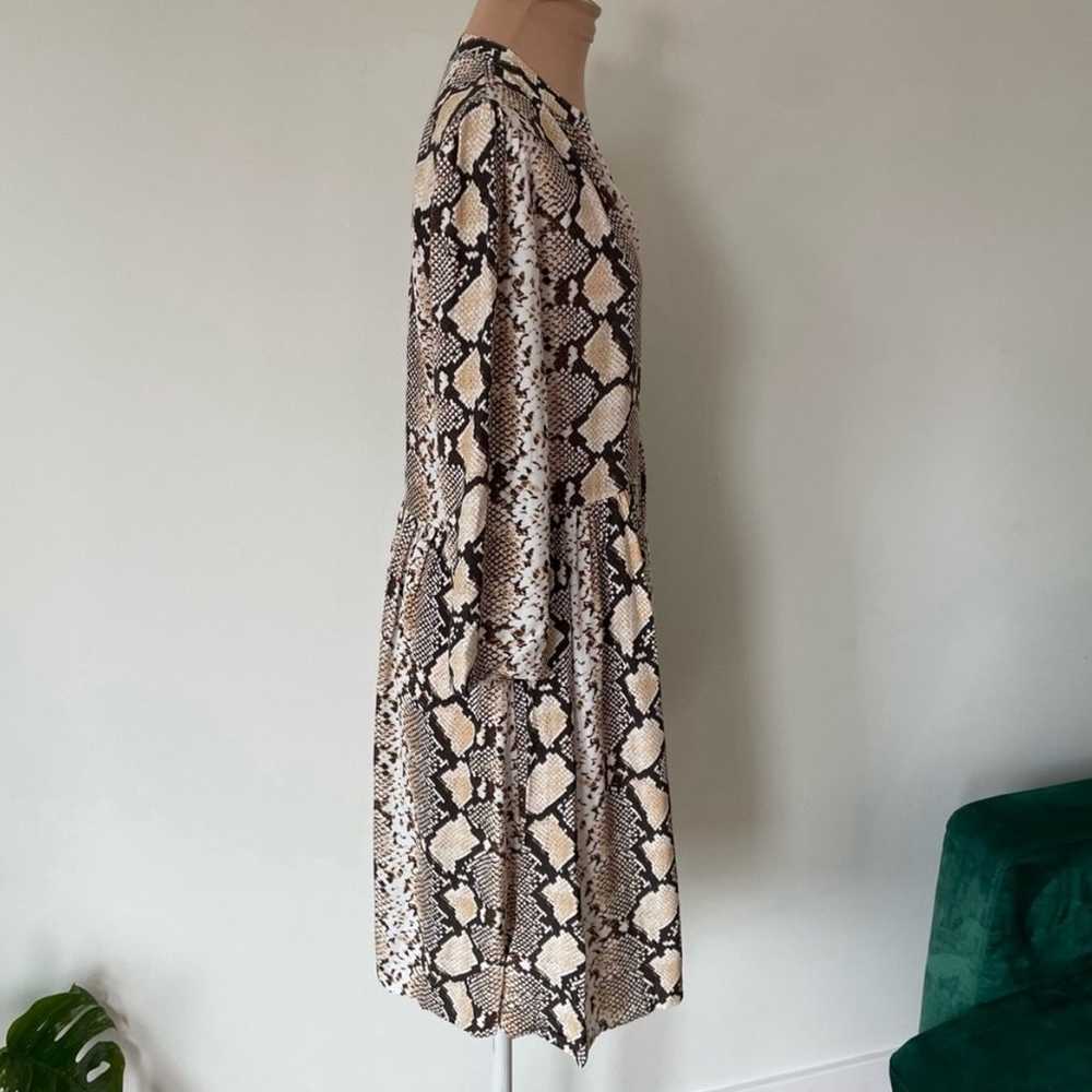 Anthropologie Maeve Juno Snake Print V-Neck 3/4 S… - image 4