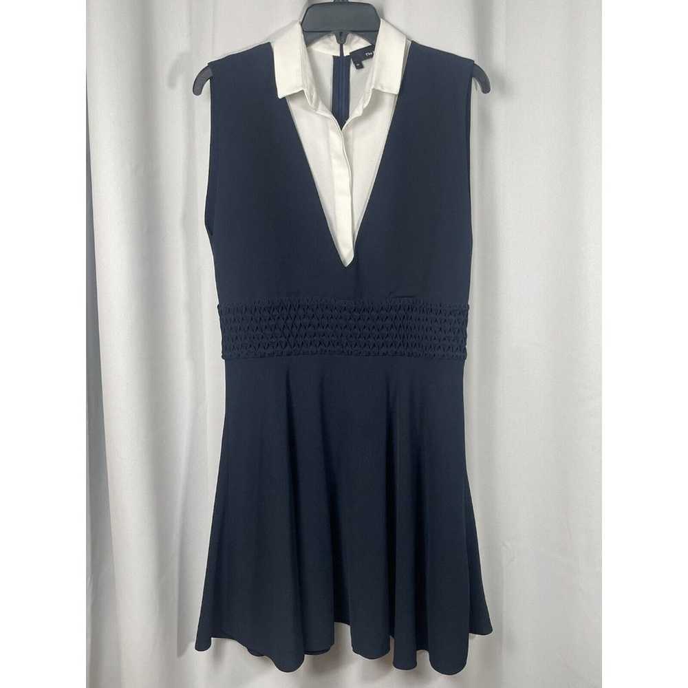 The Kooples Navy And White Collared Dress Sz Med - image 3