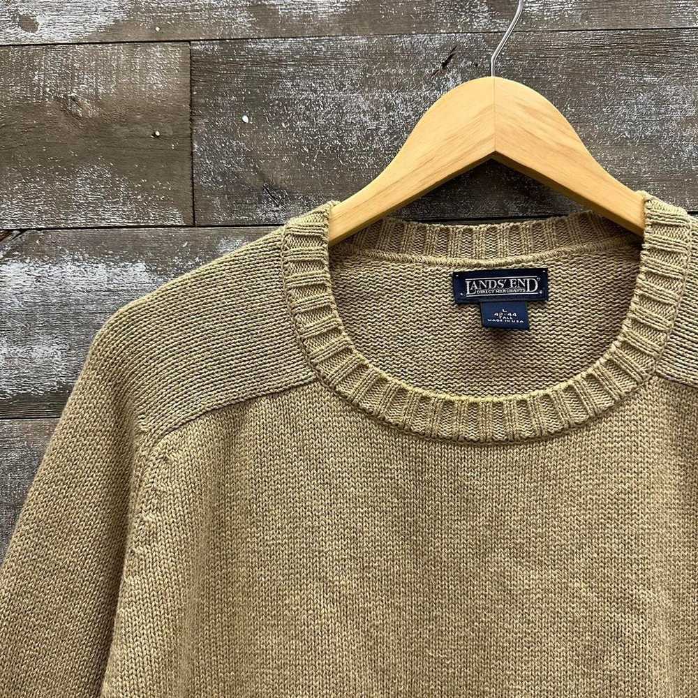 Lands End Vintage 1990s Baggy Earth Tone Tan Swea… - image 2