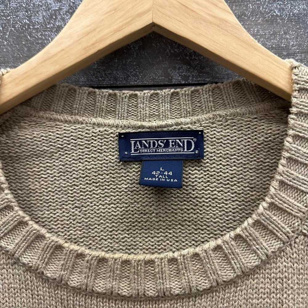 Lands End Vintage 1990s Baggy Earth Tone Tan Swea… - image 3