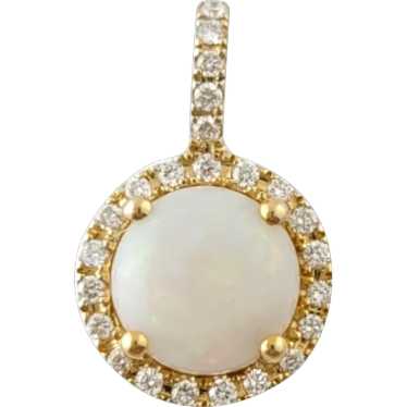Effy 14 Karat Yellow Gold Opal Diamond Pendant #17