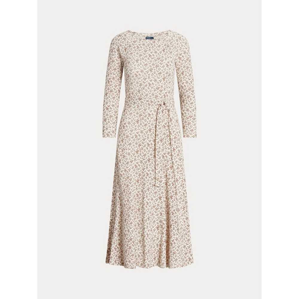 Polo Ralph Lauren Cotton Midi Dress Ditsy Brown F… - image 2