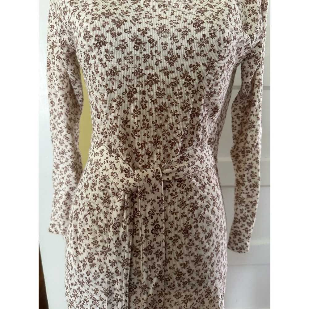 Polo Ralph Lauren Cotton Midi Dress Ditsy Brown F… - image 6