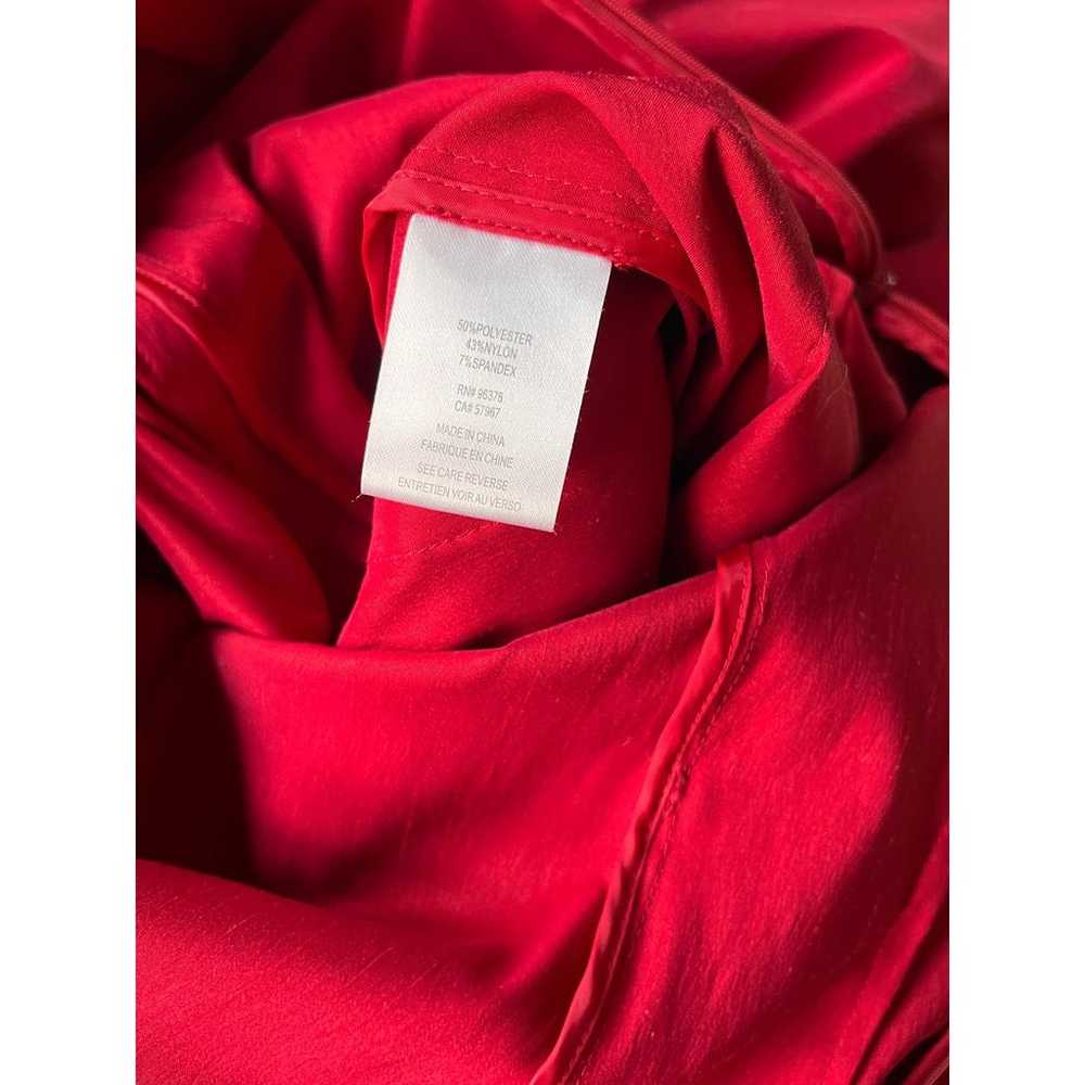 Samuel Dong Red Tulip Hem Bubble Midi Dress XS - image 6