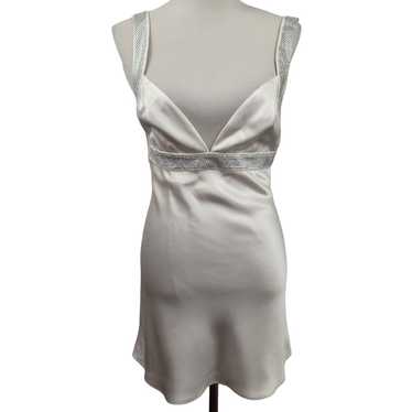 Retrofete Mini Dress Rhinestones Cream/Ivory Size 