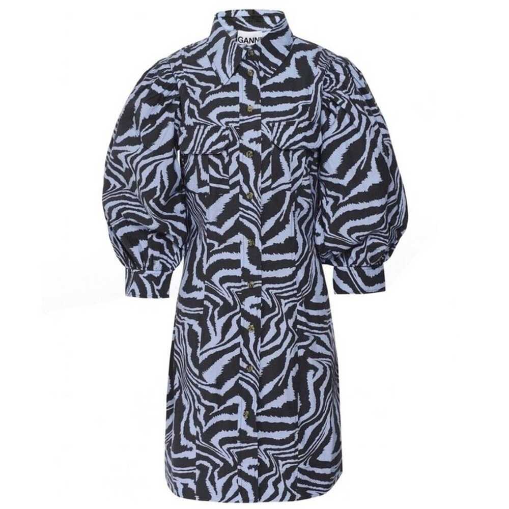 GANNI Puff Sleeve Zebra Print Dress - image 3