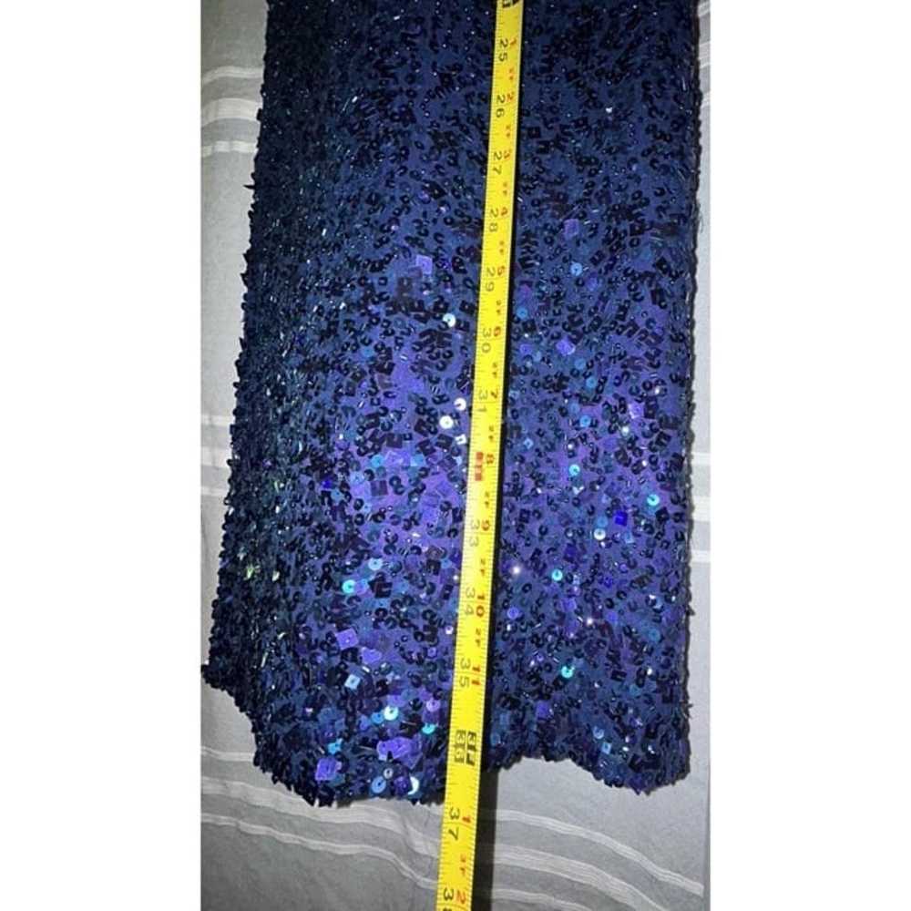 NWOT Scala blue purple sequined spaghetti strap v… - image 7