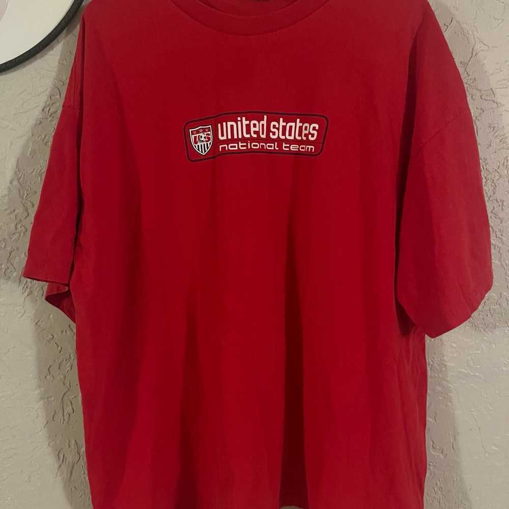 Vintage rare USMNT soccer jersey Nike tshirt - image 1