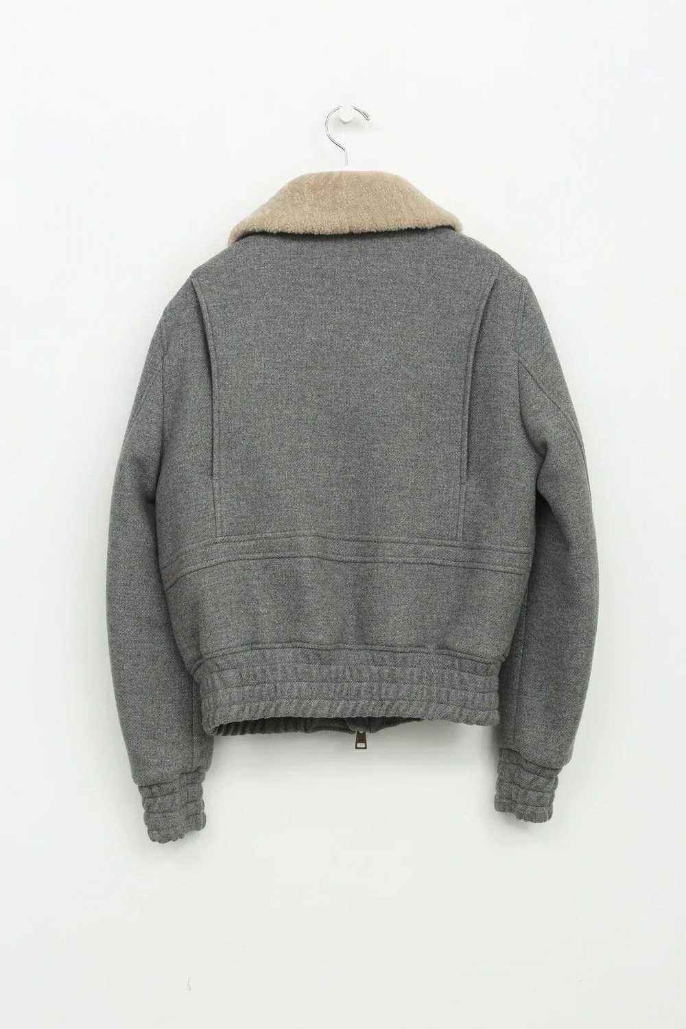 AMI Ami Paris Grey Wool And Shearling Bomber - image 2