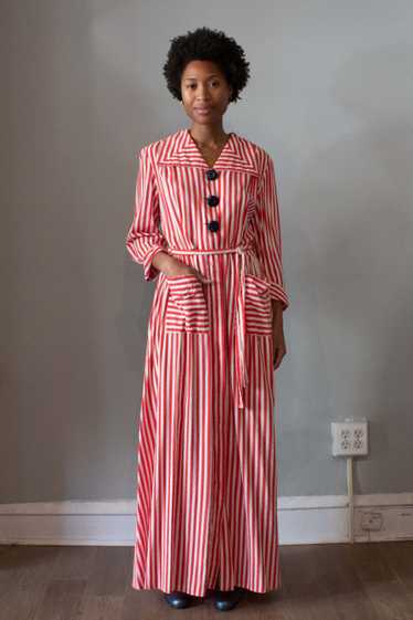 Mademoiselle Red and White Striped Dress