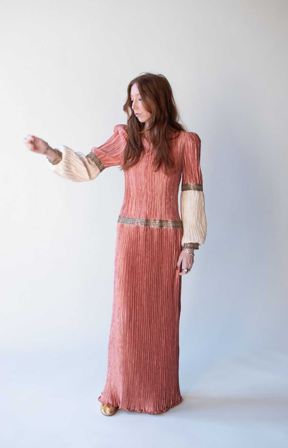 1980s Plisse Dress | Mary McFadden - image 1