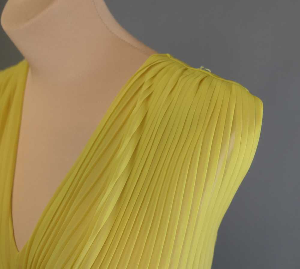 Vintage 1950s Yellow Green Nightgown with Sheer C… - image 8