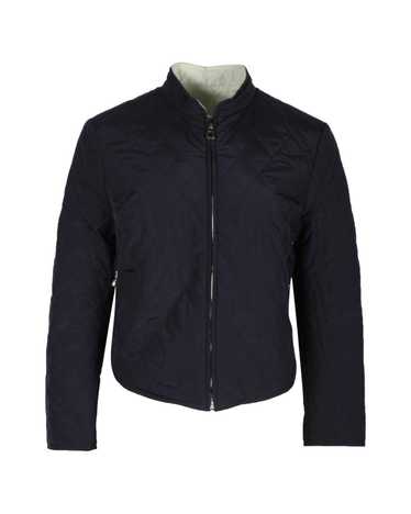 Hermes Quilted Reversible Jacket in Navy Blue Pol… - image 1