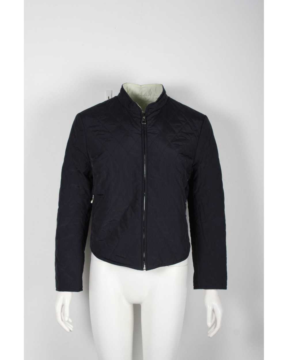 Hermes Quilted Reversible Jacket in Navy Blue Pol… - image 2